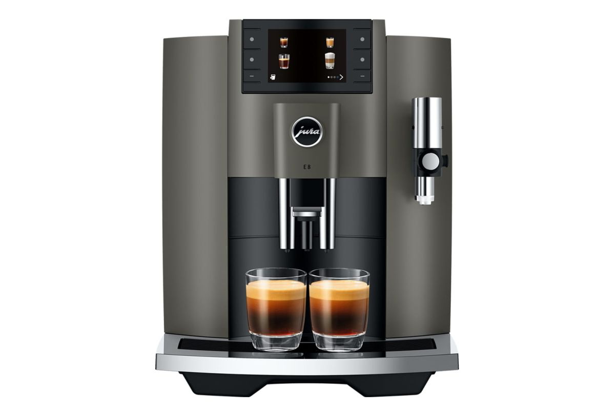 JURA volautomatische koffiemachine bonen E8 Dark Inox (EC)