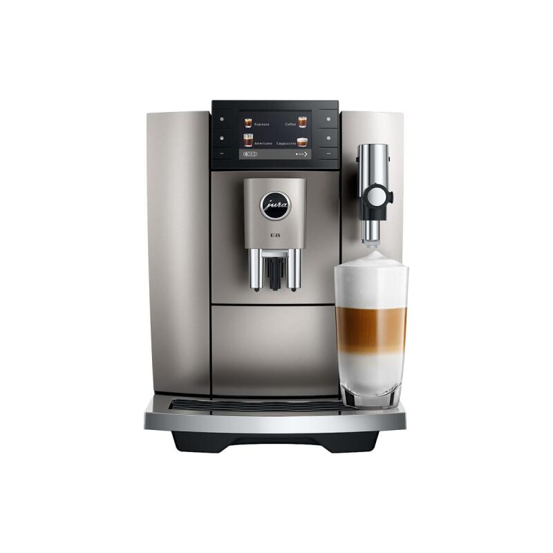 JURA volautomatische koffiemachine bonen E8 Midnight silver (ED)
